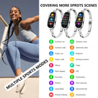 Blood Pressure Heart Rate monitoring Luxury Diamond Design Fashion Women Smartwatch