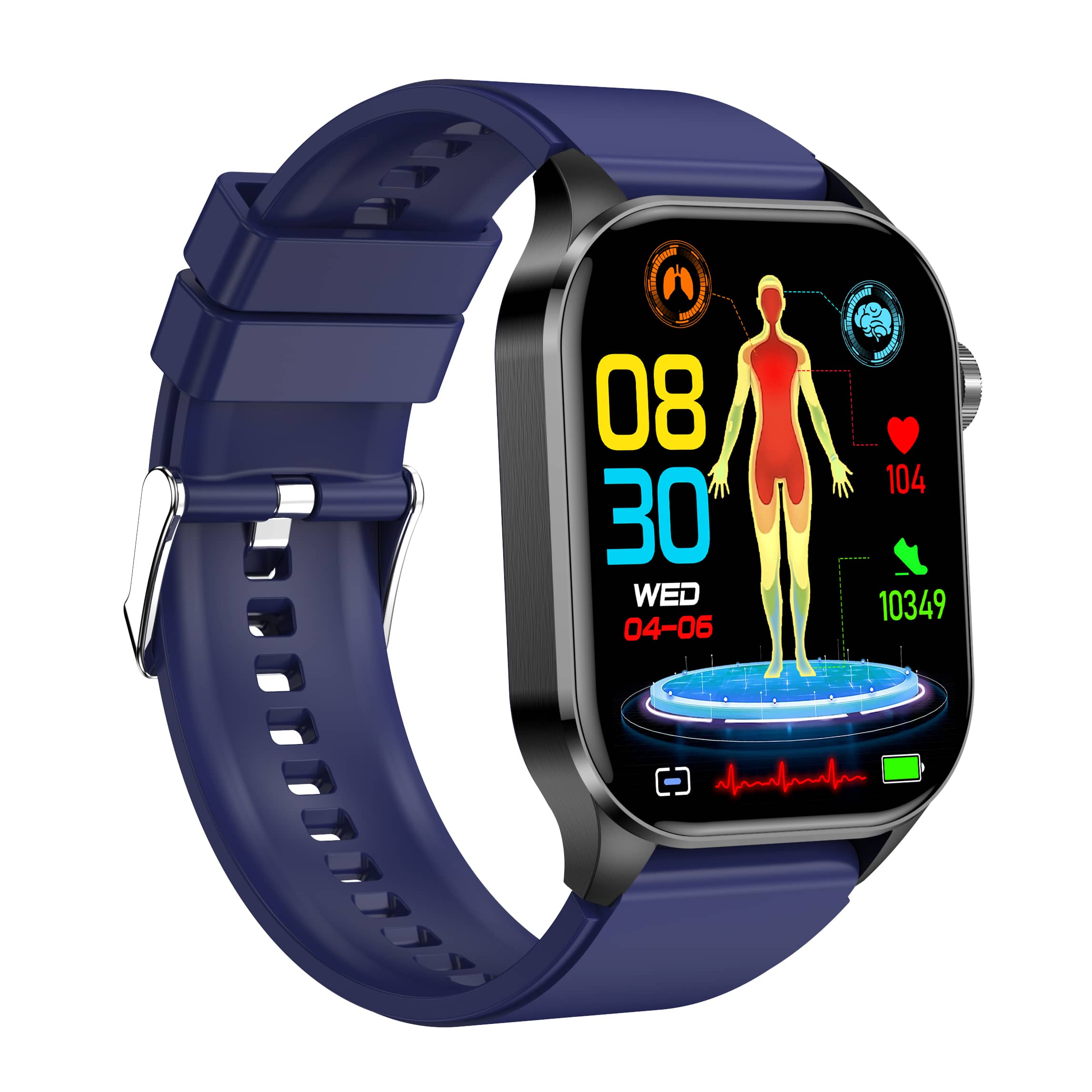ECG/EKG Blood Sugar Blood Pressure Call Intelligent Health Management Smart Watch