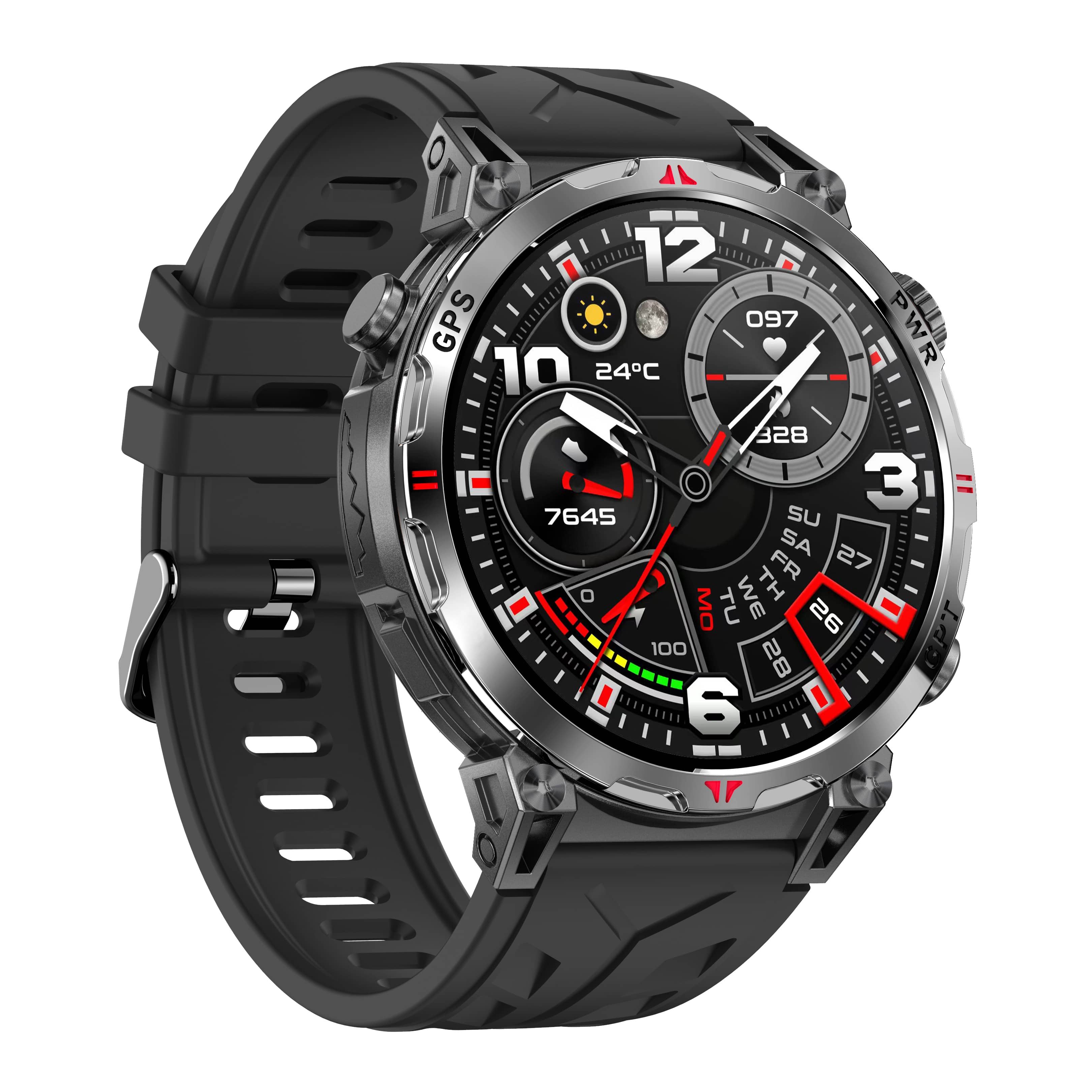New Generation of Sports Smartwatch AMOLED Colorful Screen GPS Compass Bluetooth Calling Waterproof