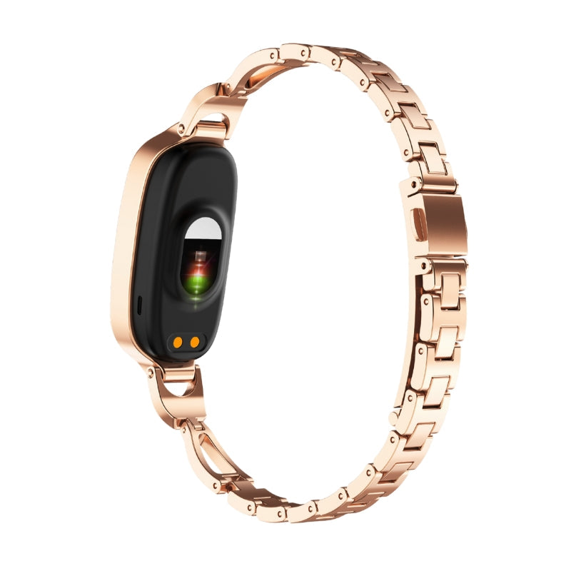 Blood Pressure Heart Rate monitoring Luxury Diamond Design Fashion Women Smartwatch