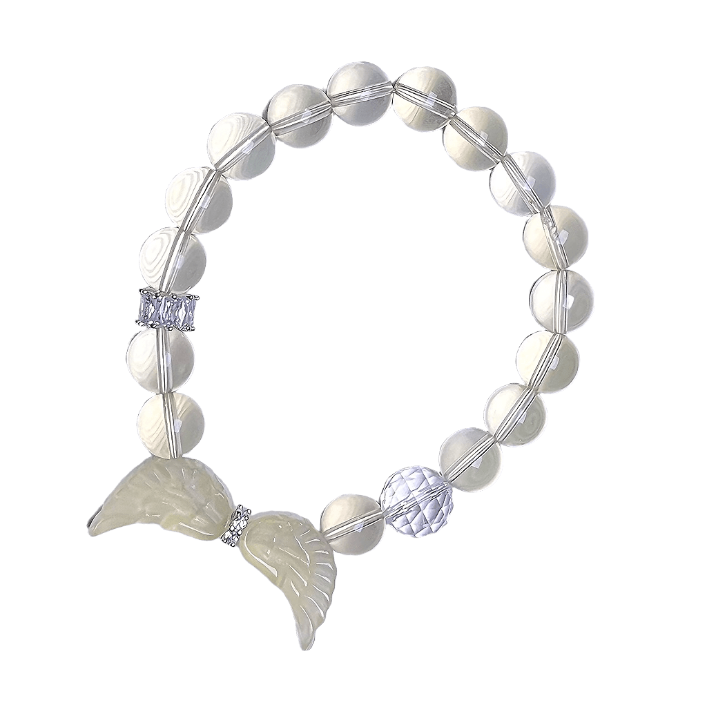 Angel Wings Lemon Quartz Bracelet