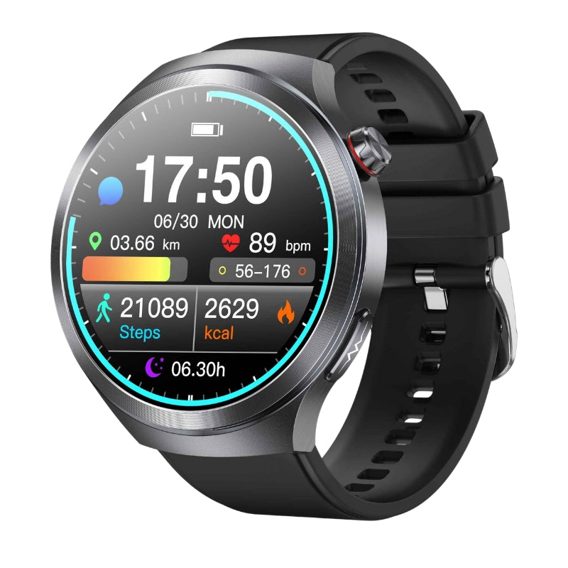 AMOLED Screen  ECG HRV Sleep Blood Glucose BP SOS Emergency Call Health Management Watch