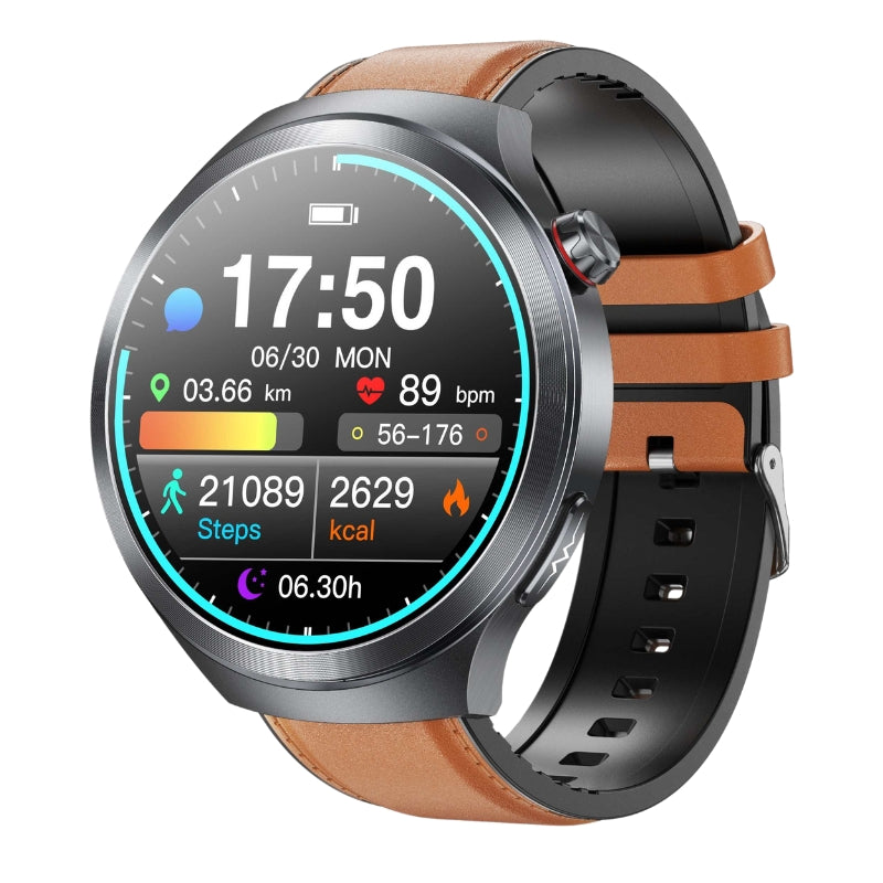 AMOLED Screen  ECG HRV Sleep Blood Glucose BP SOS Emergency Call Health Management Watch