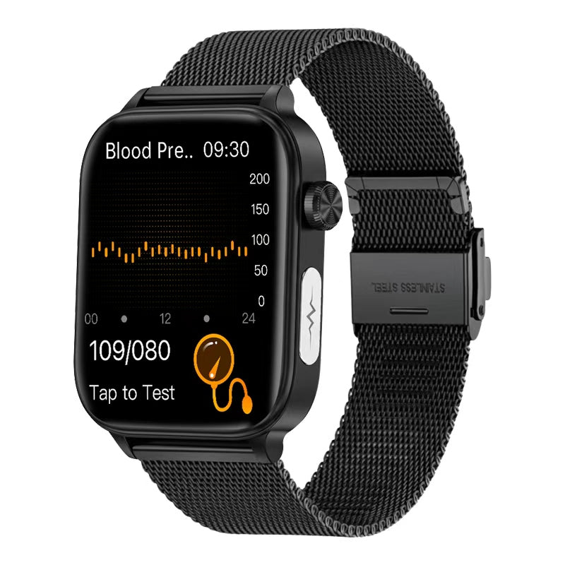 Professional ECG Blood Sugar Blood Pressure HRV Monitoring Health Watch