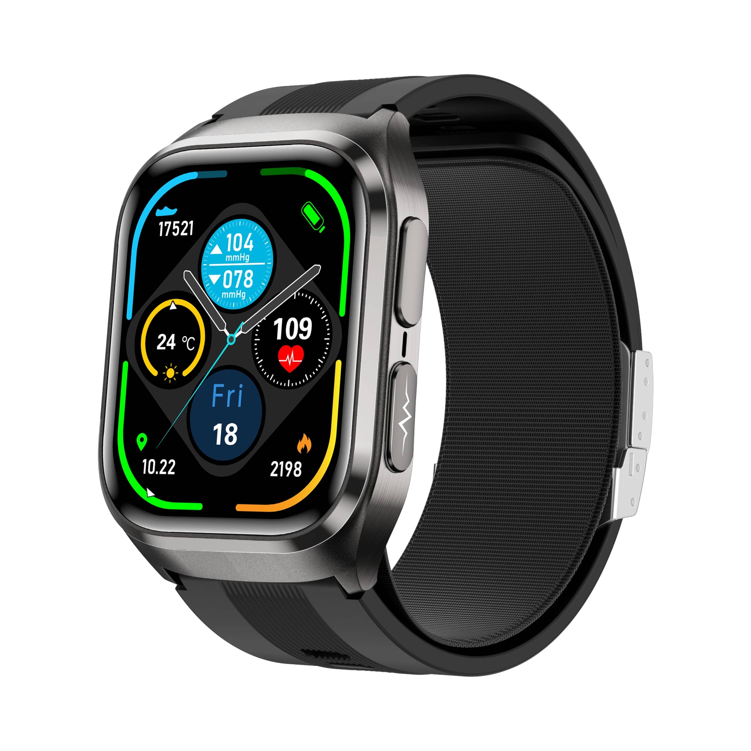 High Precision Air Bag Blood Pressure Blood Glucose ECG Heart Rate Uric Acid Blood Lipid Monitoring Smart Watch
