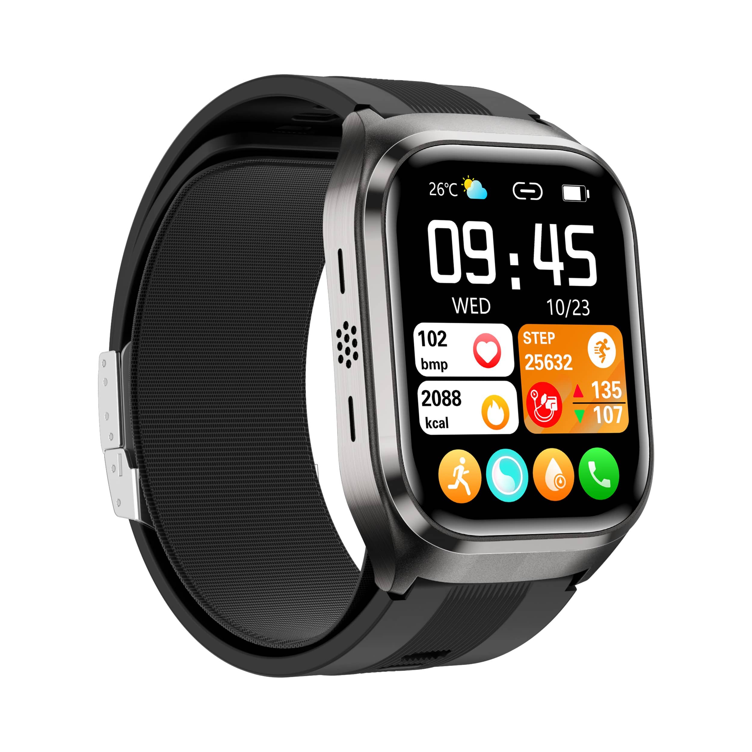 High Precision Air Bag Blood Pressure Blood Glucose ECG Heart Rate Uric Acid Blood Lipid Monitoring Smart Watch