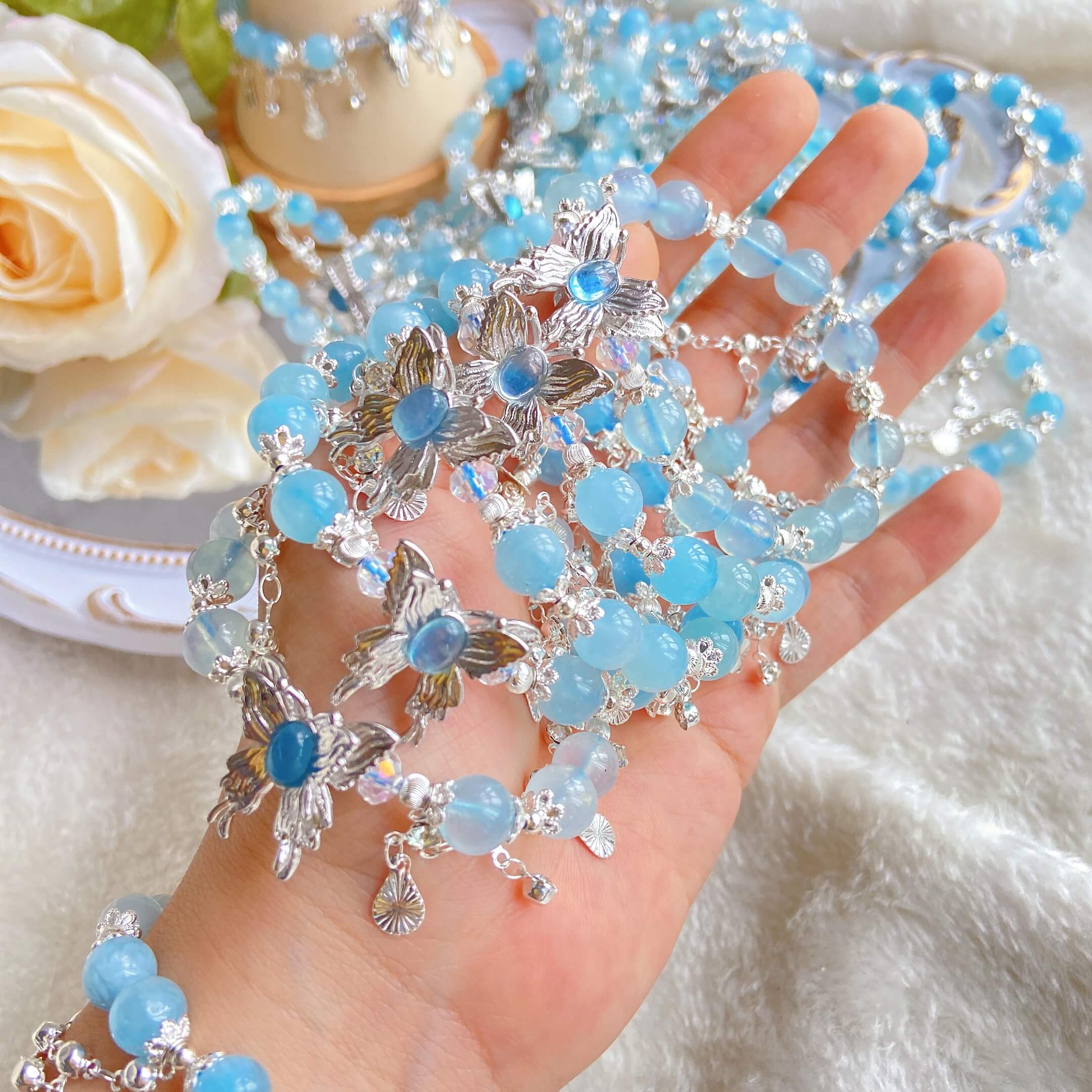 Butterfly Aquamarine Bracelet
