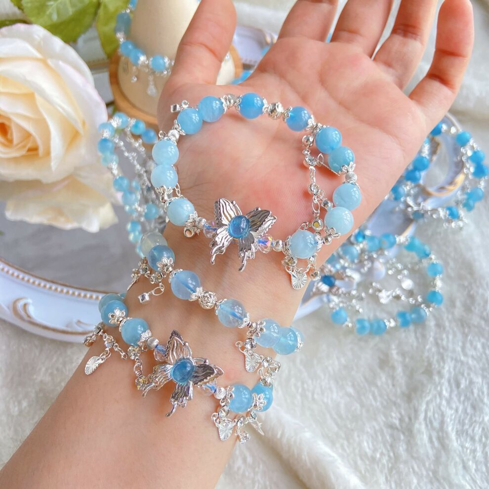 Butterfly Aquamarine Bracelet