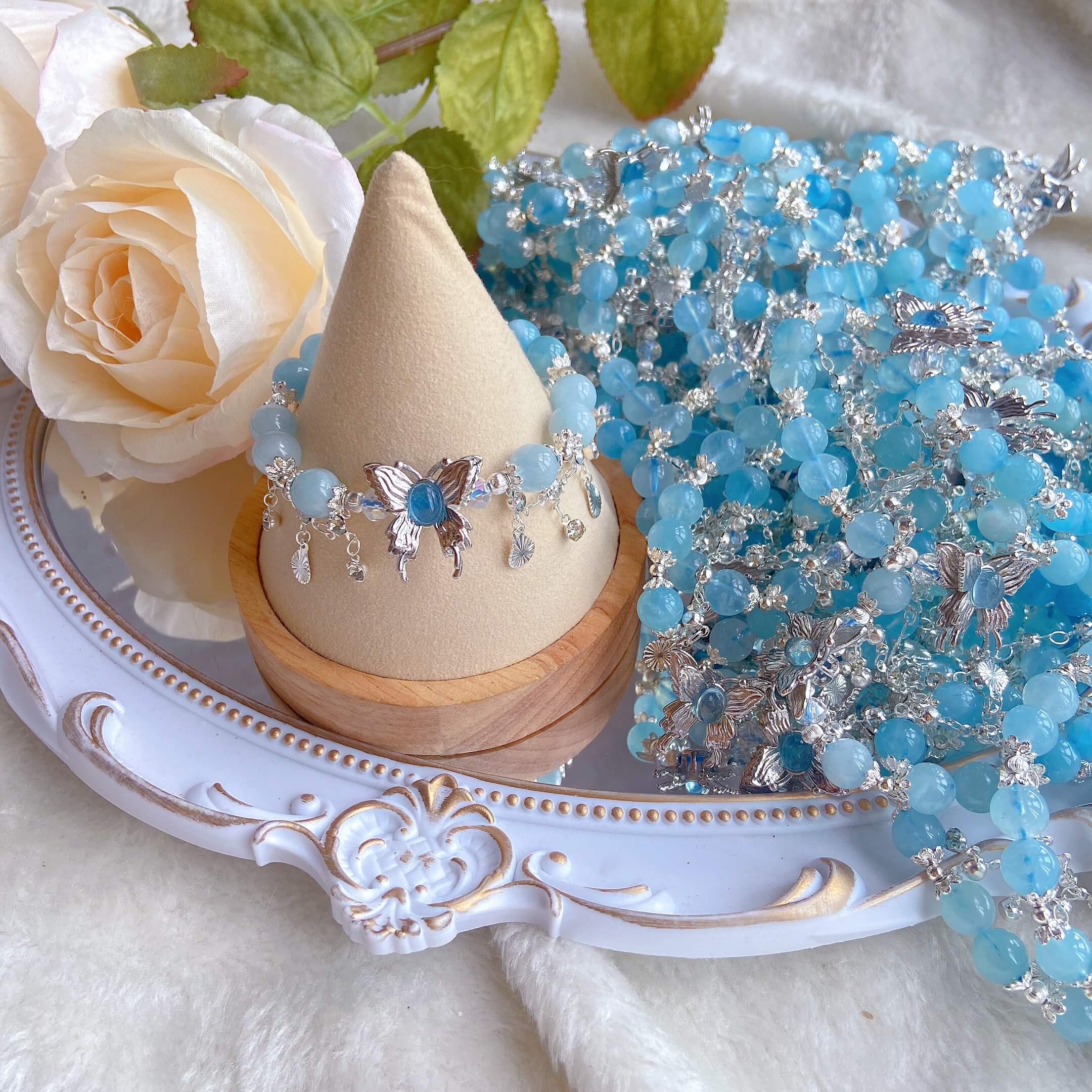 Butterfly Aquamarine Bracelet
