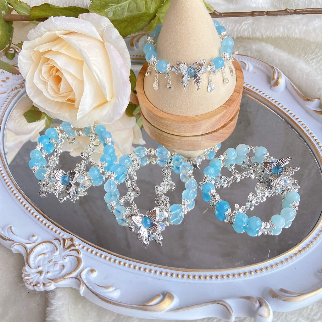 Butterfly Aquamarine Bracelet