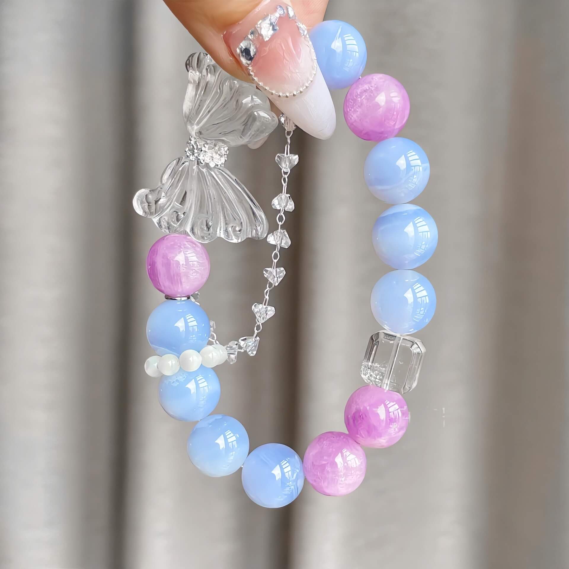 Butterfly Blue Lace Agate Bracelet