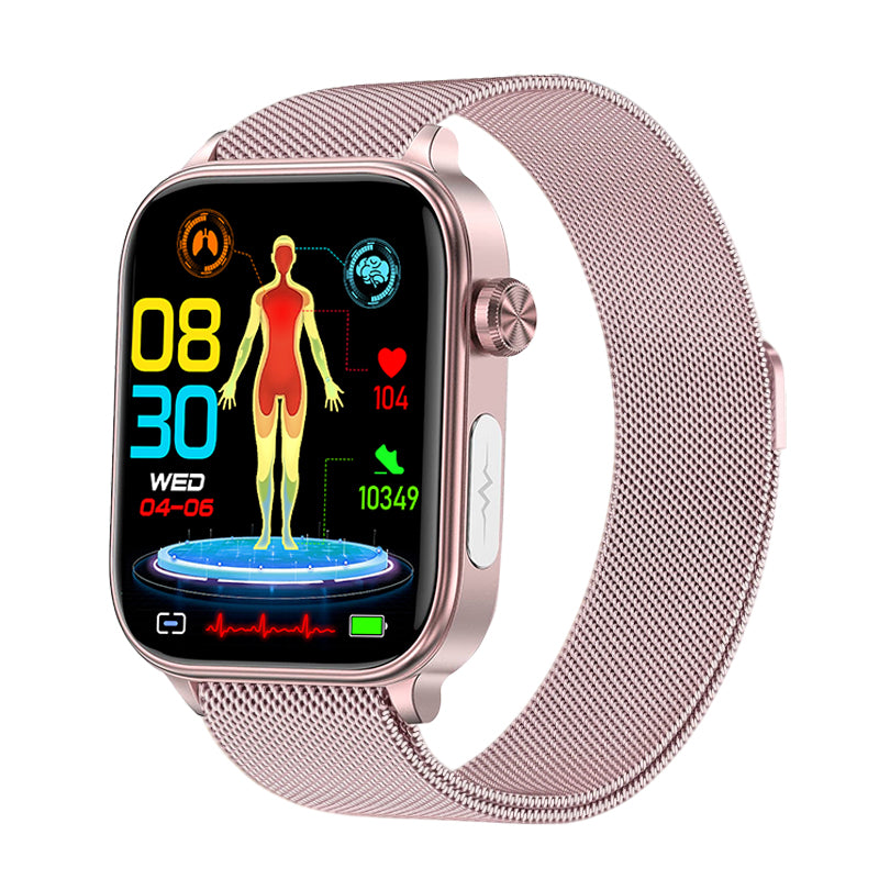 Professional ECG Blood Sugar Blood Pressure HRV Monitoring Health Watch