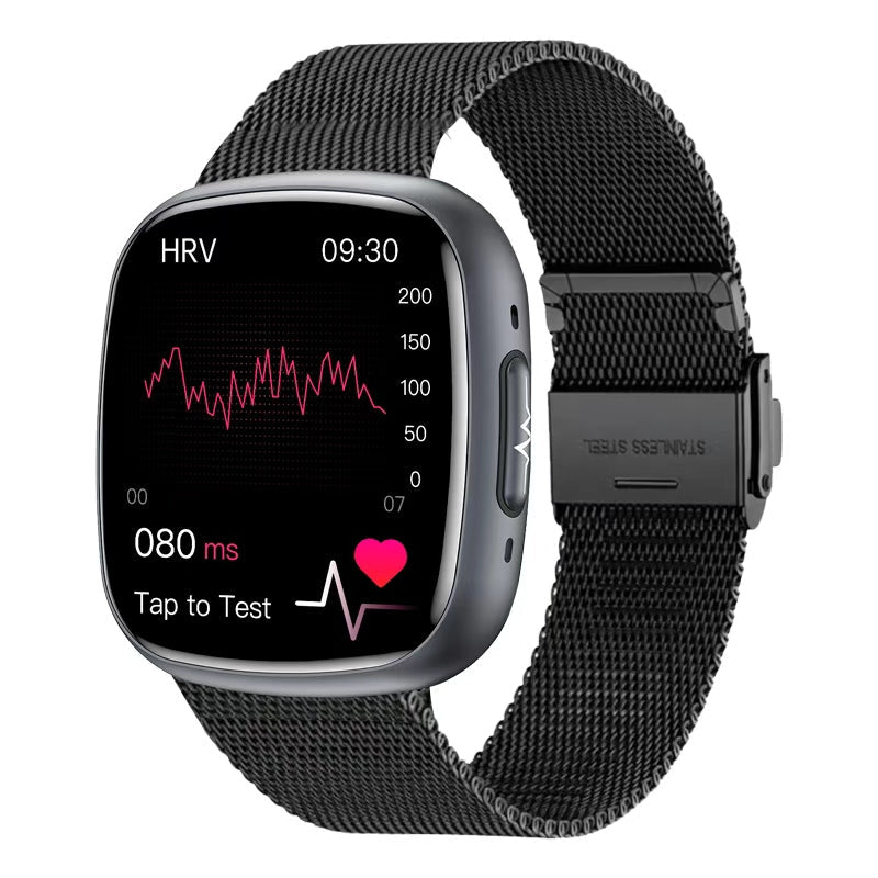Professional ECG Blood Glucose Blood Pressure Heart Rate HRV Monitoring Smart Watch