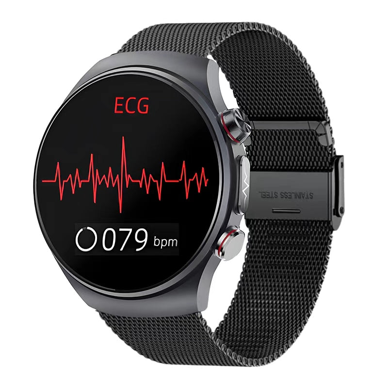 Blood Glucose Blood Pressure ECG/EKG HRV Monitoring Health Smart Watch