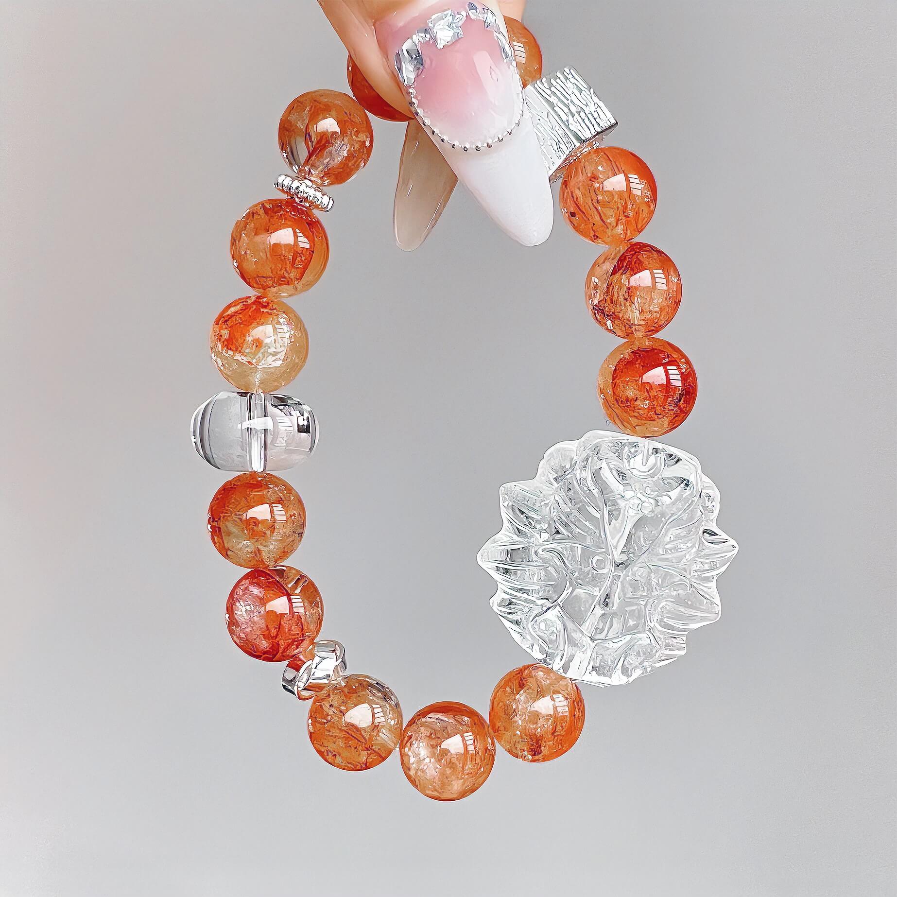 Red Hematoid Quartz Bracelet