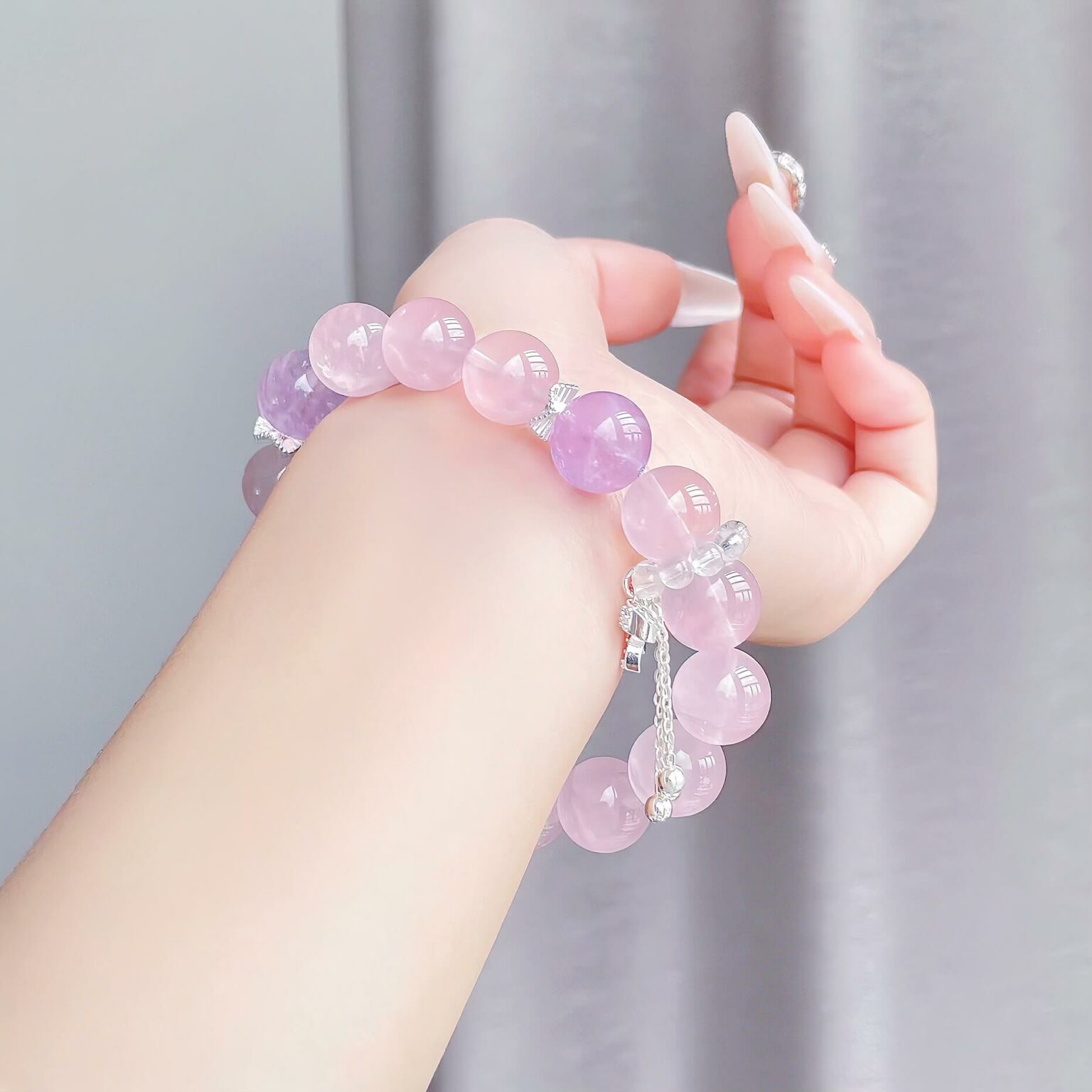 Rose Quartz and Amethyst Bracelet