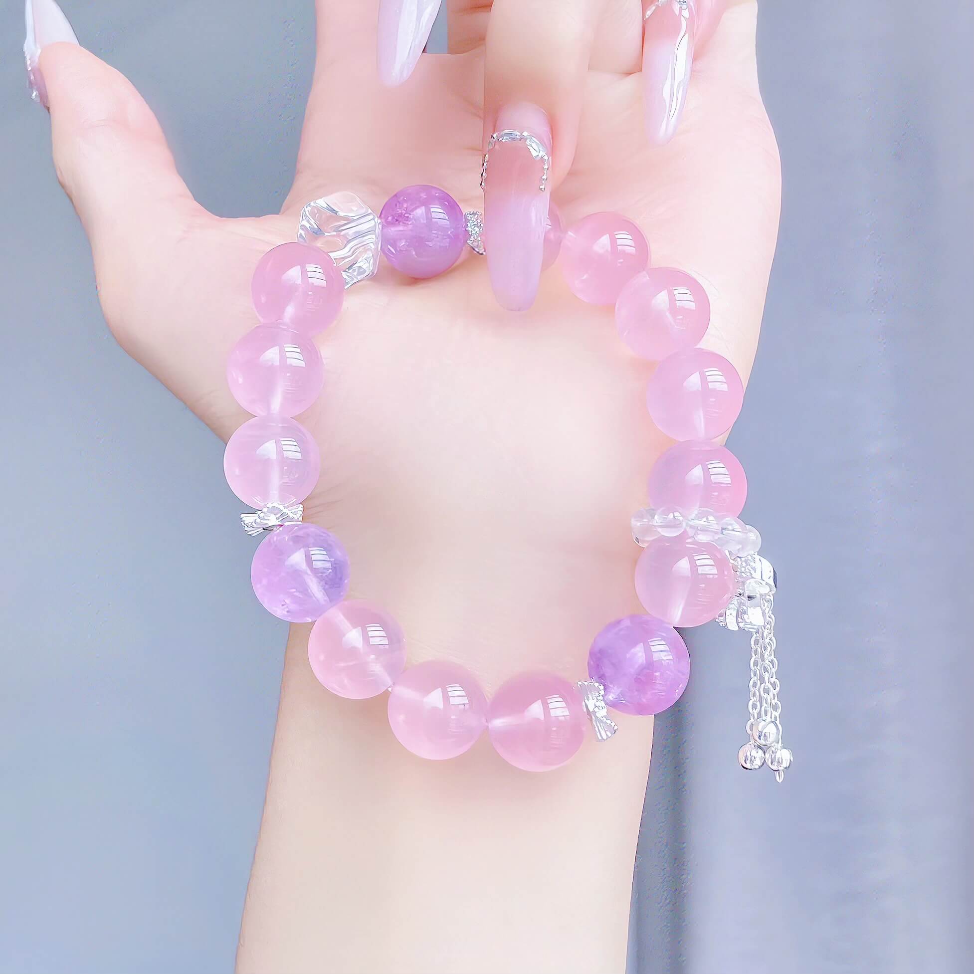 Rose Quartz and Amethyst Bracelet