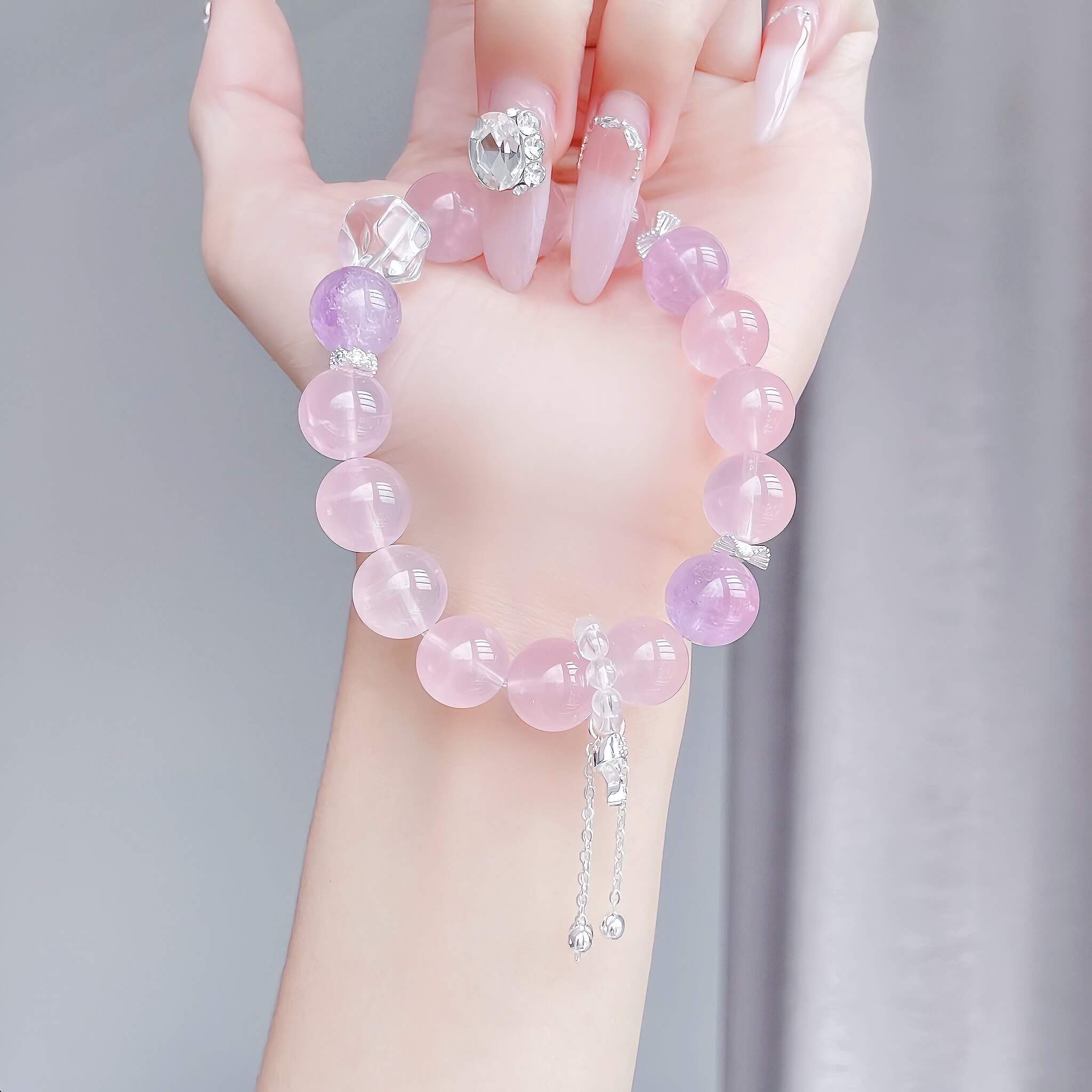 Rose Quartz and Amethyst Bracelet