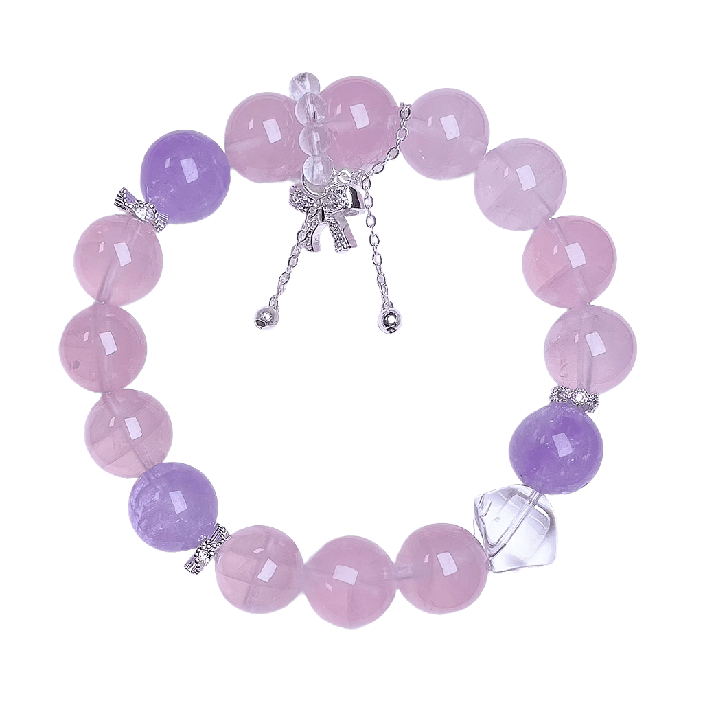 Rose Quartz and Amethyst Bracelet