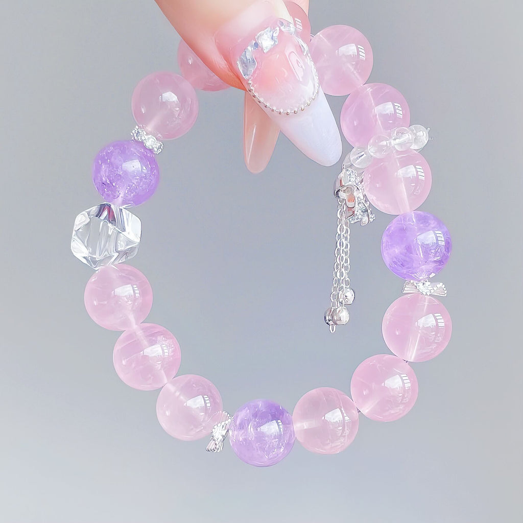 Rose Quartz and Amethyst Bracelet