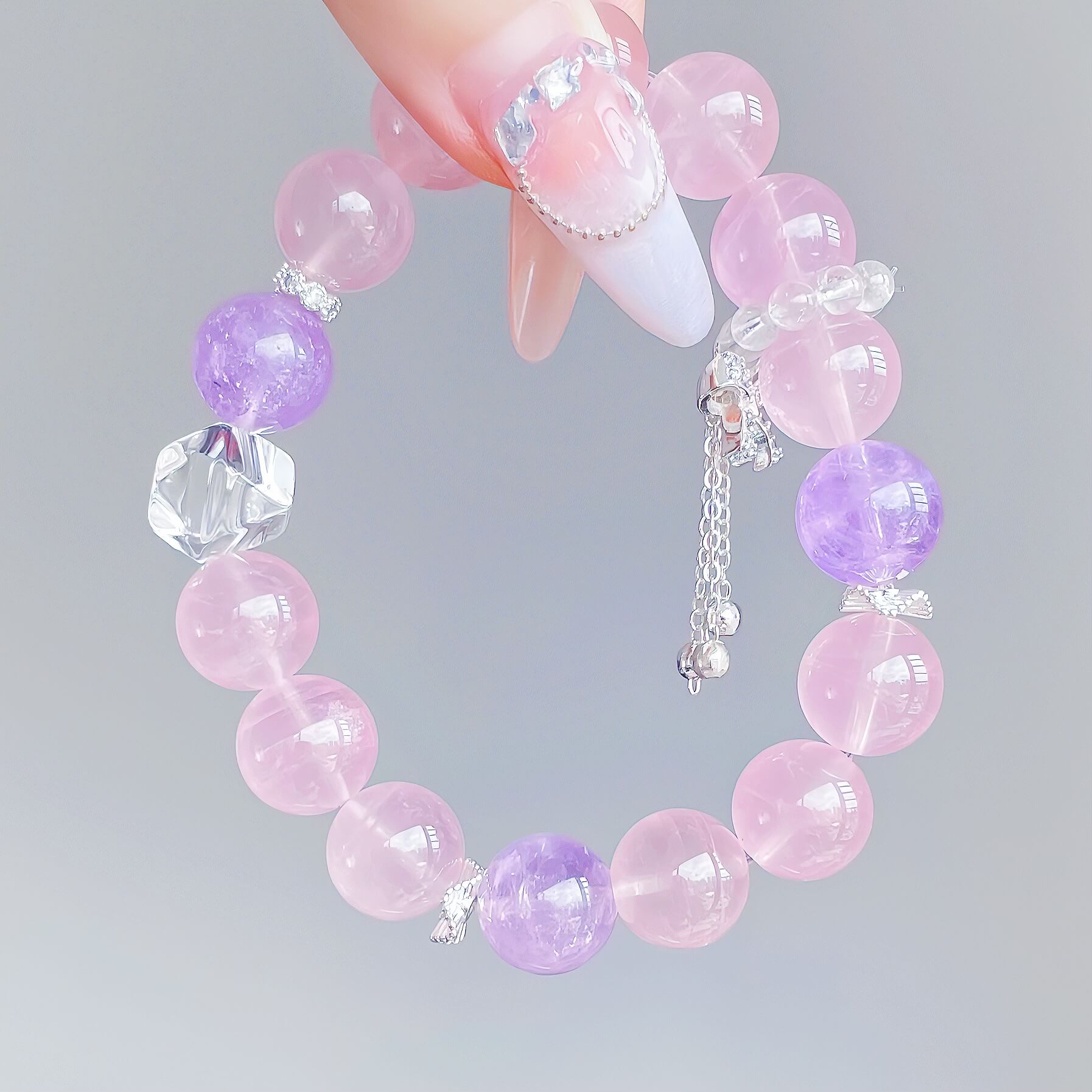Rose Quartz and Amethyst Bracelet