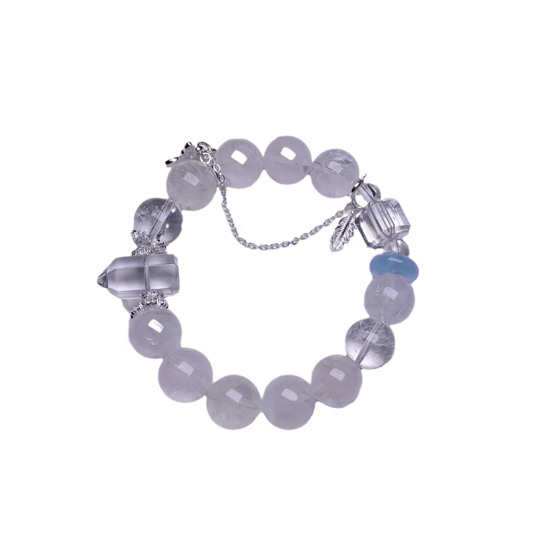 White Phantom Crystal Quartz Bracelet