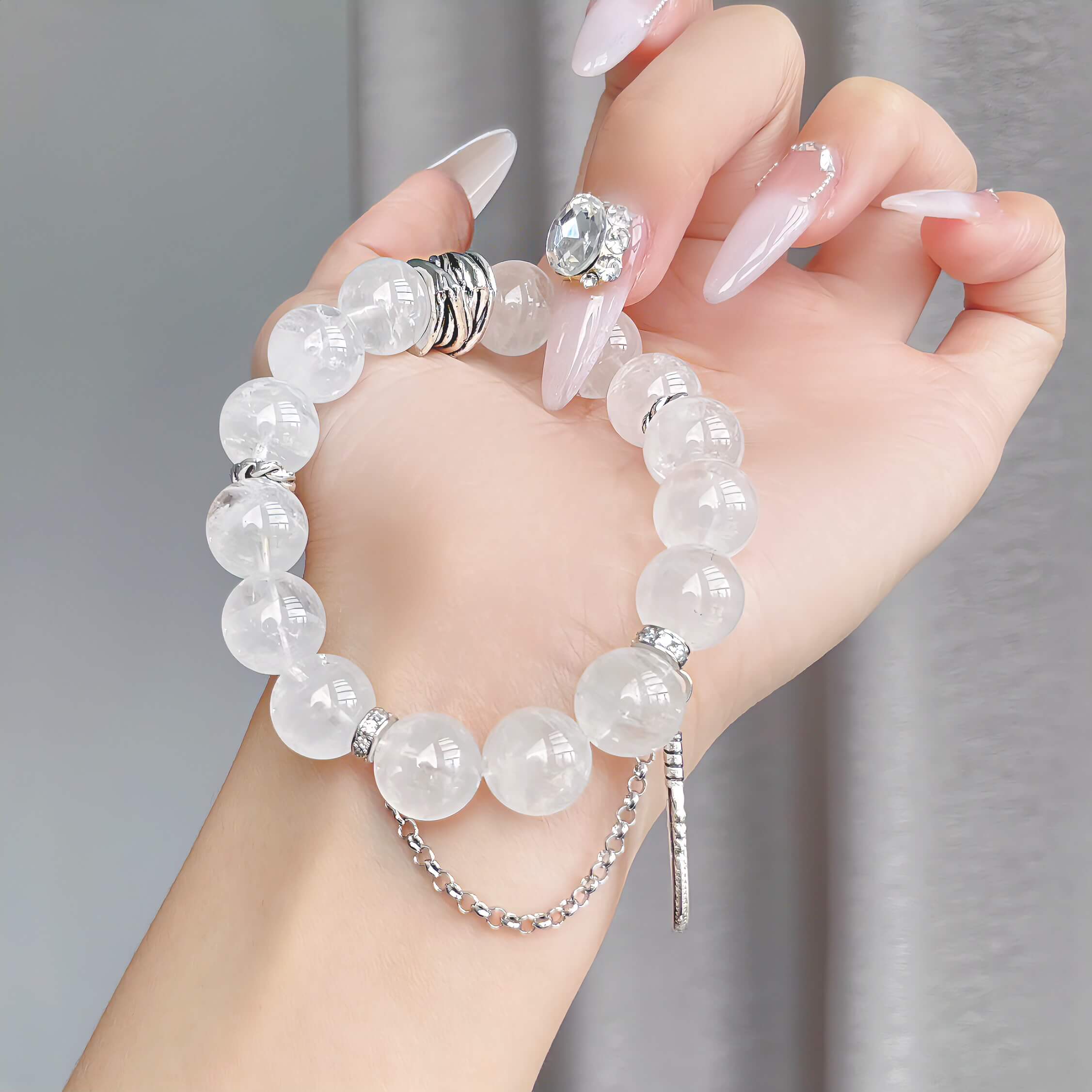 White Phantom Quartz Bracelet