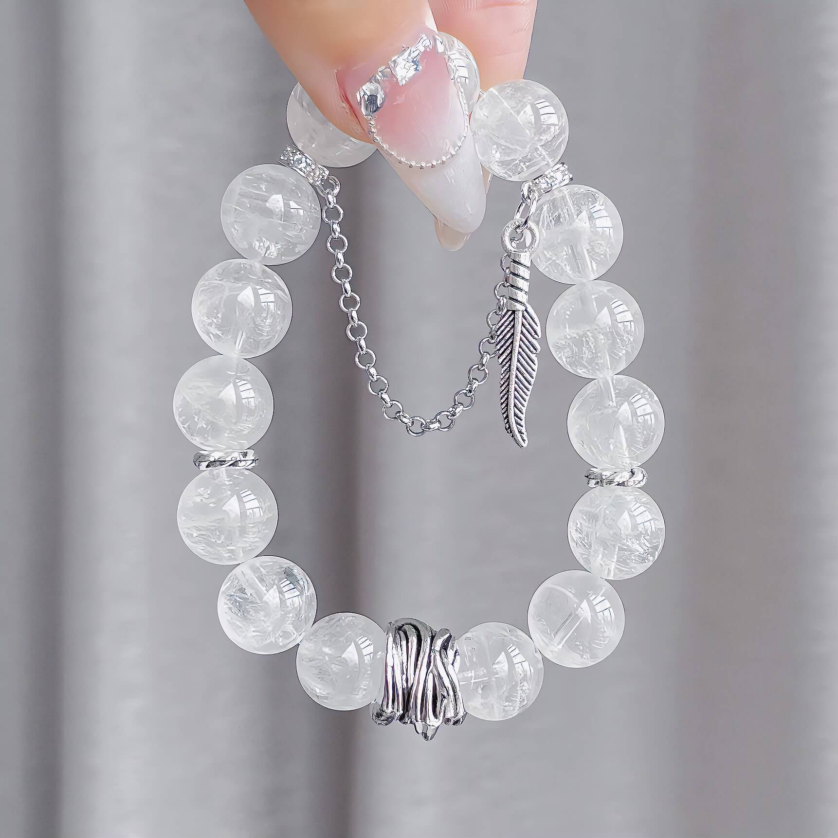 White Phantom Quartz Bracelet