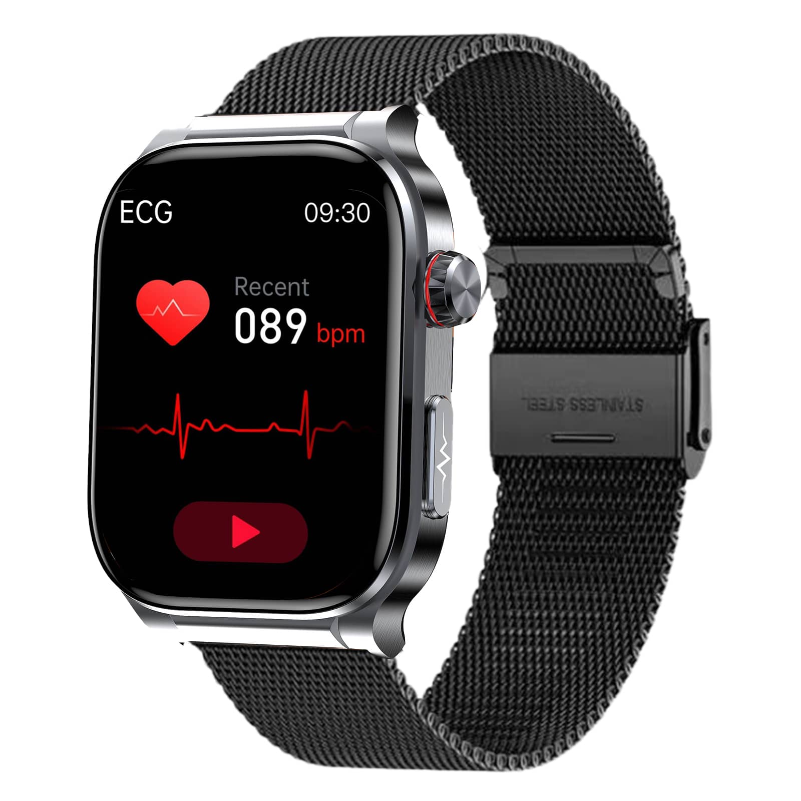 ECG/EKG HRV Blood Glucose Blood Pressure Heart Rate Health Management Watch