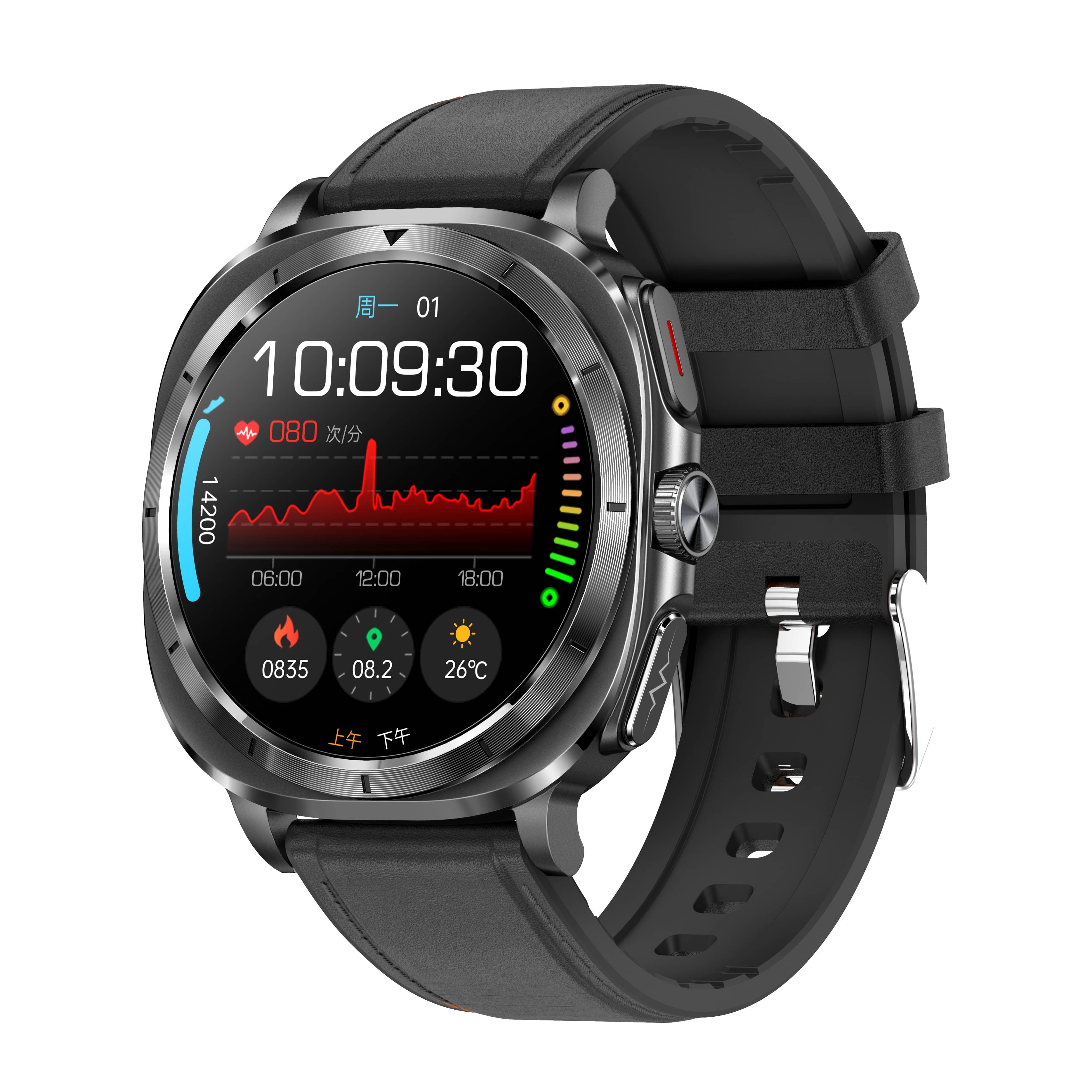 One-click Blood Glucose ECG/EKG Blood Pressure Call Intelligent Sports Health Smart Watch
