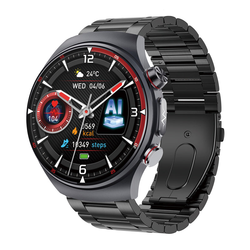 Blood Glucose Blood Pressure ECG/EKG HRV Monitoring Health Smart Watch