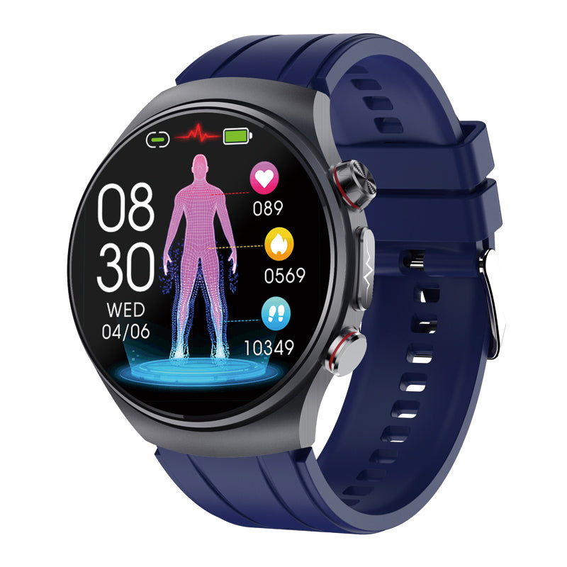 Blood Glucose Blood Pressure ECG/EKG HRV Monitoring Health Smart Watch